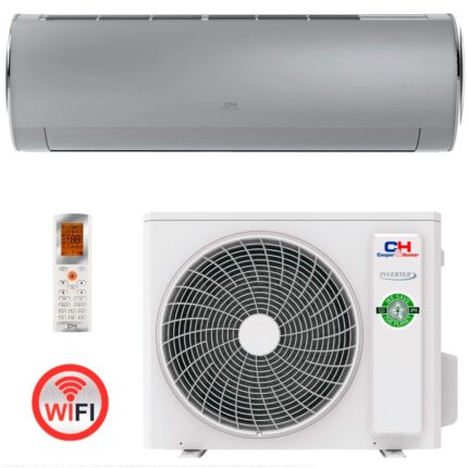 Кондиціонер тепловий насос Cooper&Hunter CH-S09FTXD2-BL Wi-Fi CARBON SILVER серія Daytona